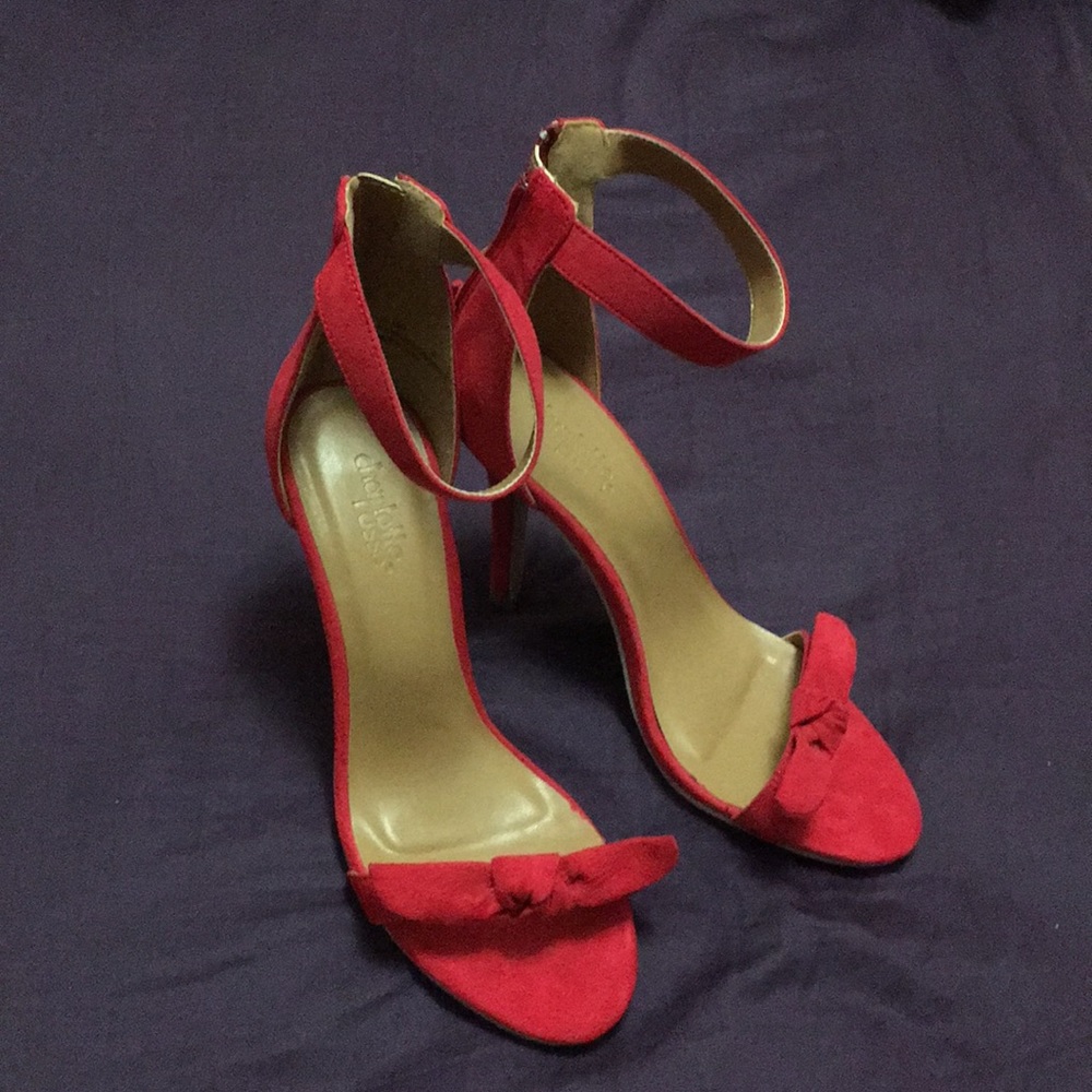 Red velvet shoes
